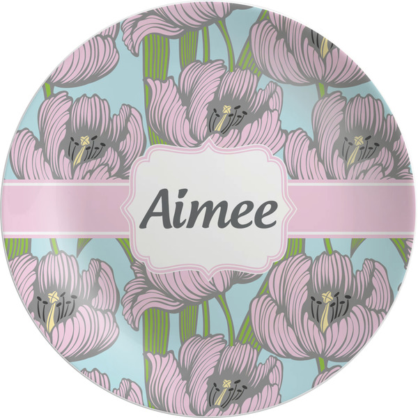 Custom Wild Tulips Melamine Plate (Personalized)