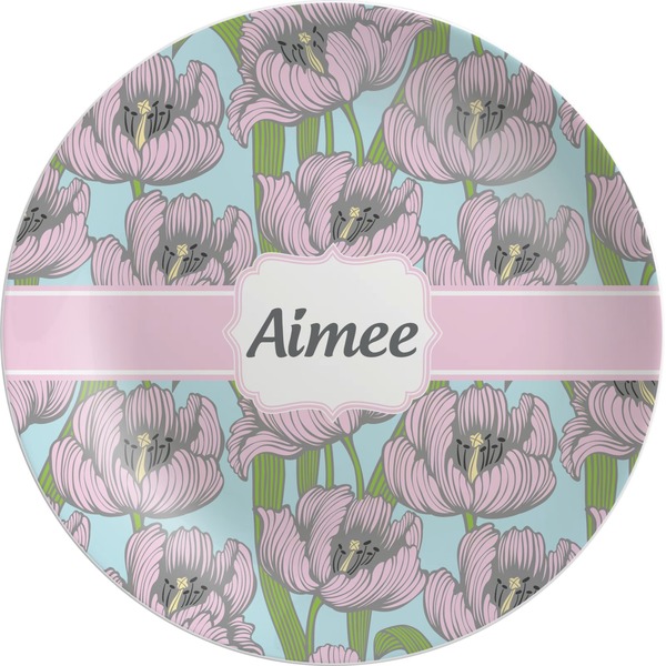 Custom Wild Tulips Melamine Plate (Personalized)