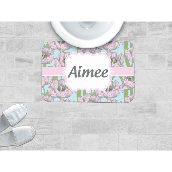 Wild Tulips Memory Foam Bath Mat - LIFESTYLE