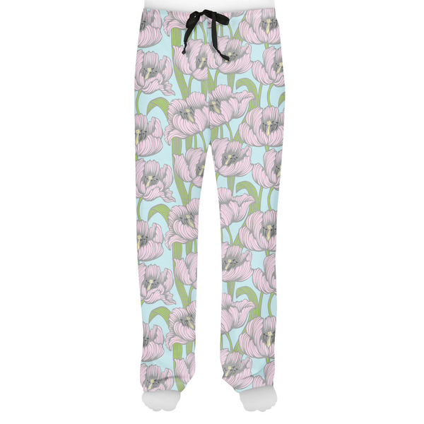 Wild Tulips Men's Pjs Front - on model