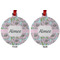 Wild Tulips Metal Ball Ornament - Front and Back