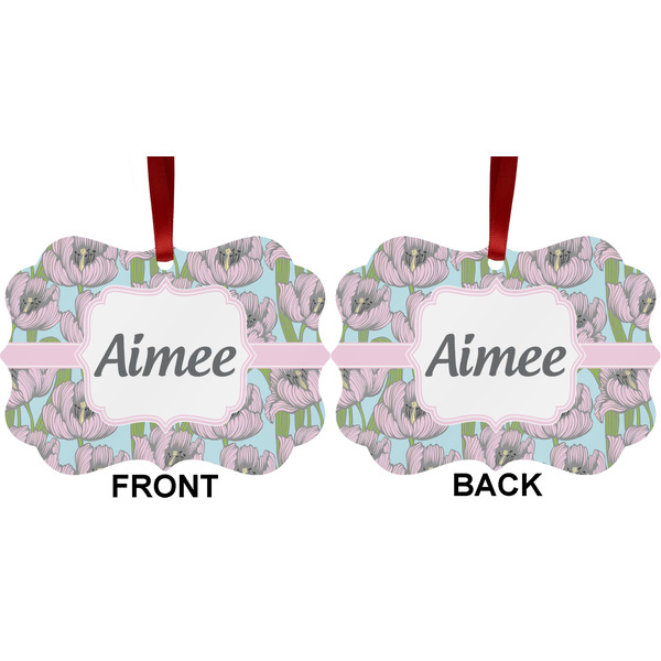Wild Tulips Metal Benilux Ornament - Front and Back (APPROVAL)