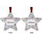 Wild Tulips Metal Star Ornament - Front and Back