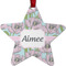 Wild Tulips Metal Star Ornament - Front