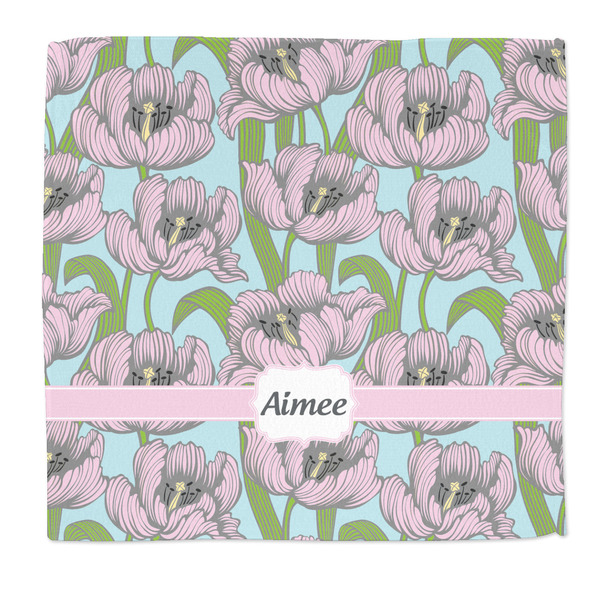 Custom Wild Tulips Microfiber Dish Rag (Personalized)