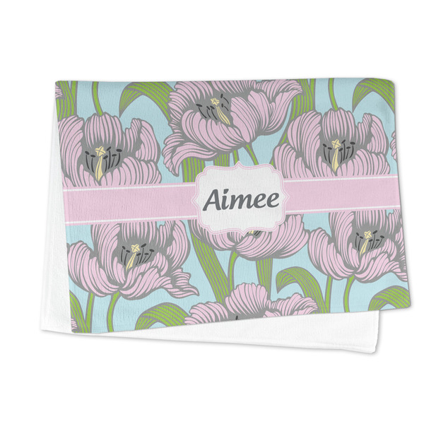 Wild Tulips Microfiber Dish Towel - FOLDED HALF