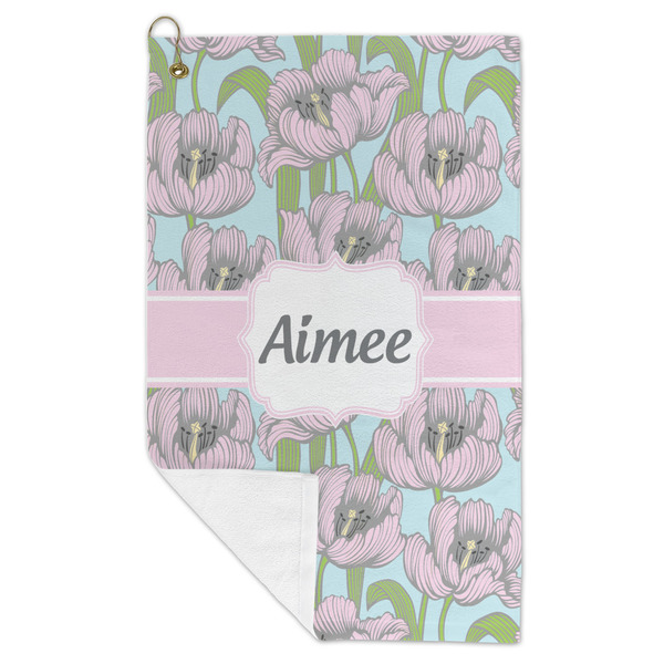 Wild Tulips Microfiber Golf Towels - FOLD