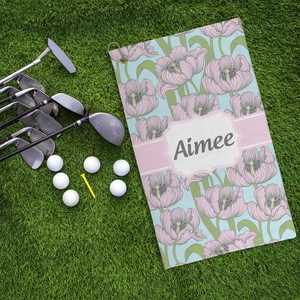 Wild Tulips Microfiber Golf Towels - LIFESTYLE
