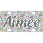 Wild Tulips Mini / Bicycle License Plate (4 Holes) (Personalized)