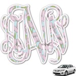 Wild Tulips Monogram Car Decal (Personalized)