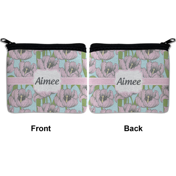 Wild Tulips Neoprene Coin Purse - Front & Back (APPROVAL)