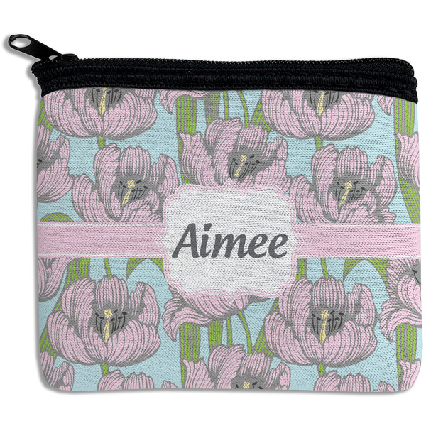 Custom Wild Tulips Rectangular Coin Purse (Personalized)