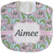 Wild Tulips Velour Baby Bib w/ Name or Text