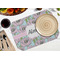 Wild Tulips Octagon Placemat - Single front (LIFESTYLE) Flatlay