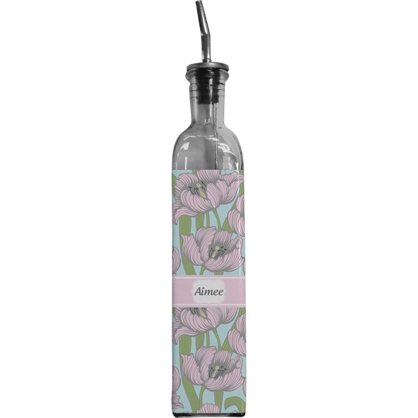 Custom Wild Tulips Oil Dispenser Bottle (Personalized)