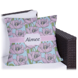 Wild Tulips Outdoor Pillow - 18" (Personalized)