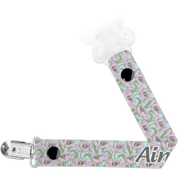 Custom Wild Tulips Pacifier Clip (Personalized)