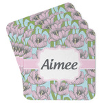 Wild Tulips Paper Coasters w/ Name or Text