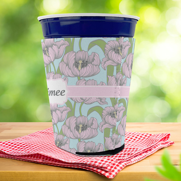Wild Tulips Party Cup Sleeves - with bottom - Lifestyle