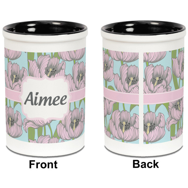 Wild Tulips Pencil Holder - Black - approval