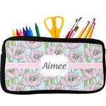 Wild Tulips Neoprene Pencil Case - Small w/ Name or Text
