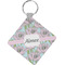 Wild Tulips Diamond Plastic Keychain w/ Name or Text