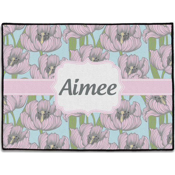 Custom Wild Tulips Door Mat (Personalized)