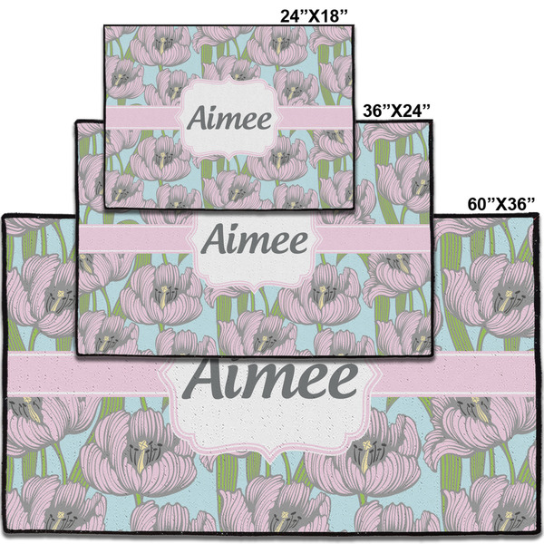 Wild Tulips Personalized Door Mat - Group Parent IMF