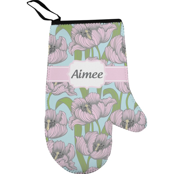 Wild Tulips Personalized Oven Mitt