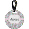 Wild Tulips Personalized Round Luggage Tag