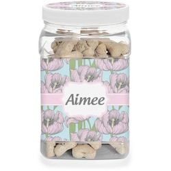 Wild Tulips Dog Treat Jar (Personalized)