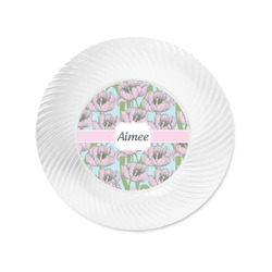 Wild Tulips Plastic Party Appetizer & Dessert Plates - 6" (Personalized)