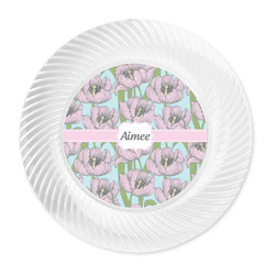 Wild Tulips Plastic Party Dinner Plates - 10" (Personalized)