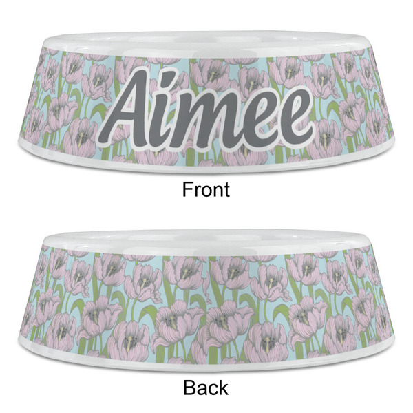 Wild Tulips Plastic Pet Bowls - Large - APPROVAL