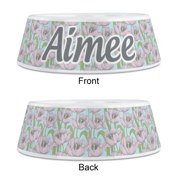 Wild Tulips Plastic Pet Bowls - Medium - APPROVAL