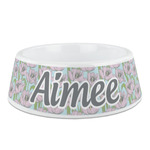 Wild Tulips Plastic Dog Bowl - Medium (Personalized)