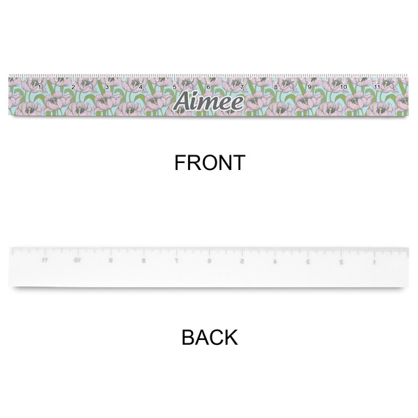 Wild Tulips Plastic Ruler - 12" - APPROVAL
