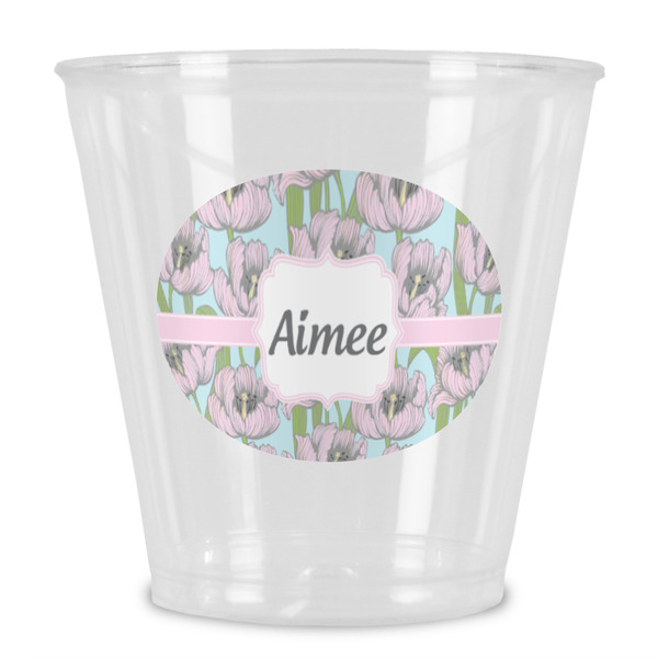 Custom Wild Tulips Plastic Shot Glass (Personalized)