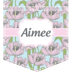 Wild Tulips Iron On Faux Pocket (Personalized)