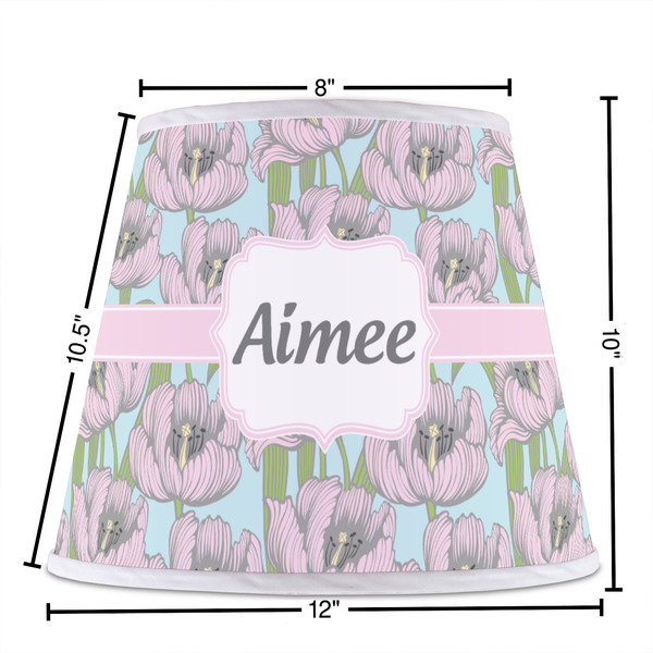 Wild Tulips Poly Film Empire Lampshade - Dimensions