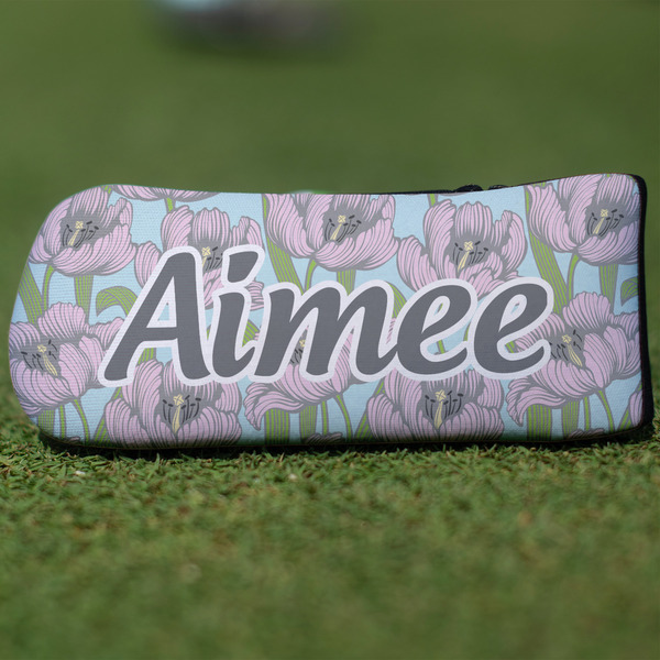 Custom Wild Tulips Blade Putter Cover (Personalized)