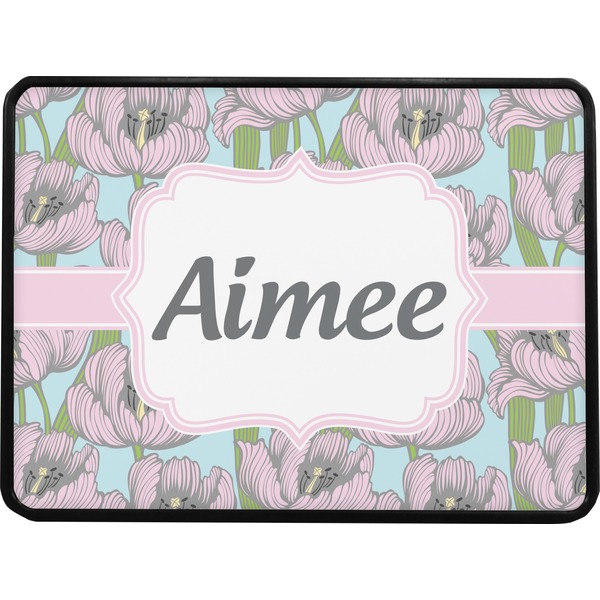 Wild Tulips Rectangular Trailer Hitch Cover (Personalized)