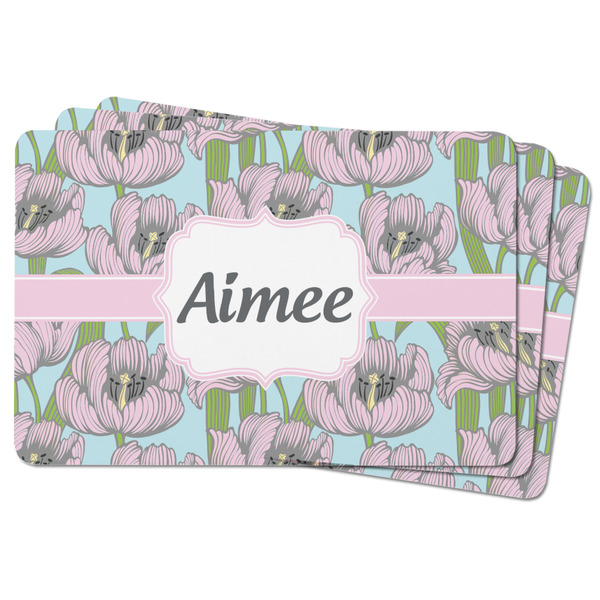 Wild Tulips Rectangular Fridge Magnet - THREE