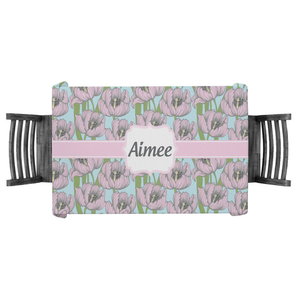 Custom Wild Tulips Tablecloth - 58"x58" (Personalized)