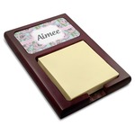 Wild Tulips Red Mahogany Sticky Note Holder (Personalized)
