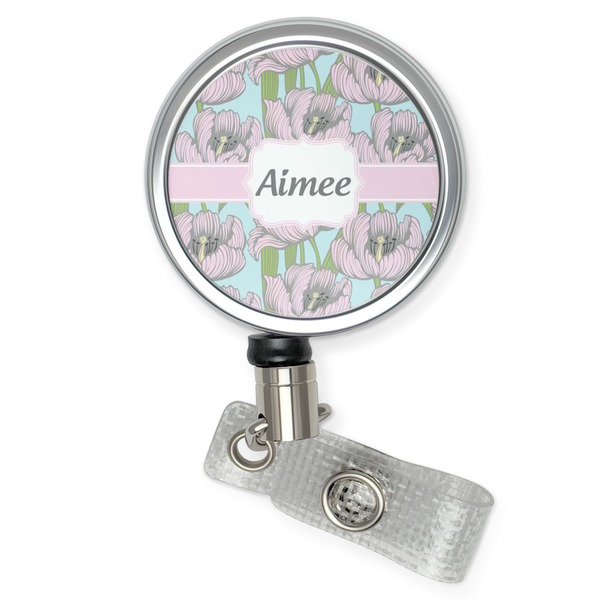 Custom Wild Tulips Retractable Badge Reel (Personalized)