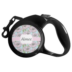 Wild Tulips Retractable Dog Leash - Large (Personalized)