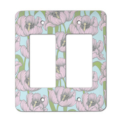 Wild Tulips Rocker Style Light Switch Cover - Two Switch
