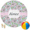 Wild Tulips Round Beach Towel (Personalized)