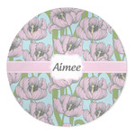 Wild Tulips 5' Round Indoor Area Rug (Personalized)